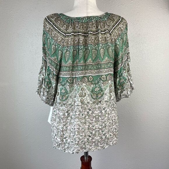 Lucky Brand Boho Tunic Top Size M - Picture 4 of 6